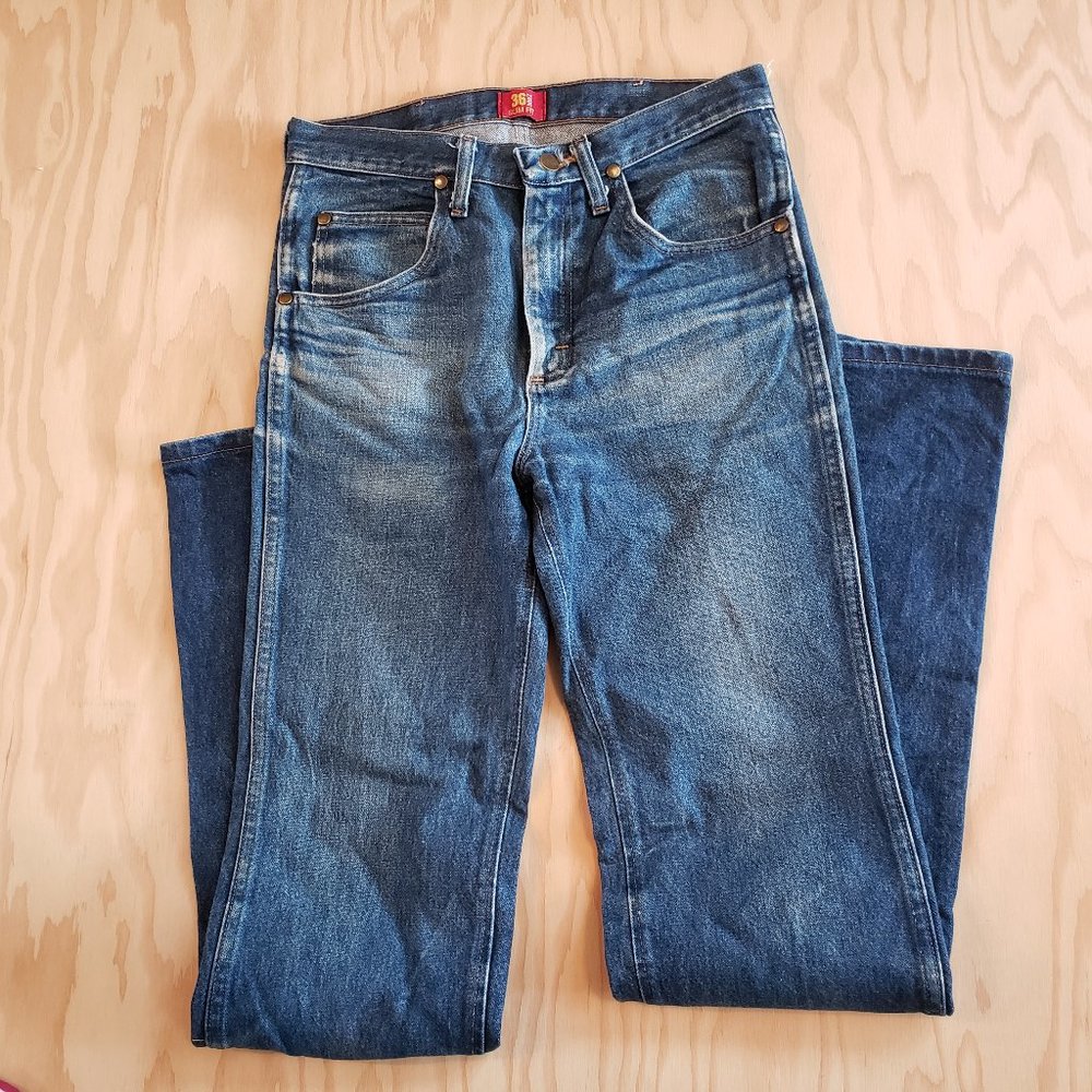 Wrangler 30x36 Mens Jeans 36MWZ Slim Fit 100% Cotton Denim Western Cowboy